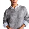 Damen Pullover Rich&Royal Kastiger Schnitt Metal Foil-2