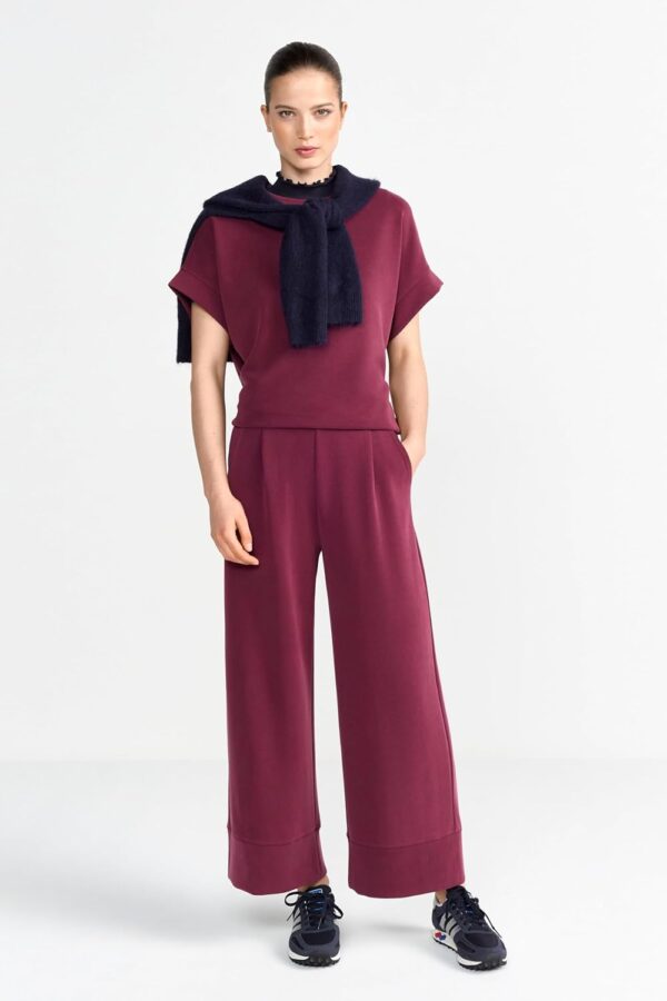 Jersey Culotte Damen RICHROYAL weich bequem Bordeaux-1