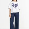 Damen T-Shirt Rich Royal Weiß Hochwertig Modern-1