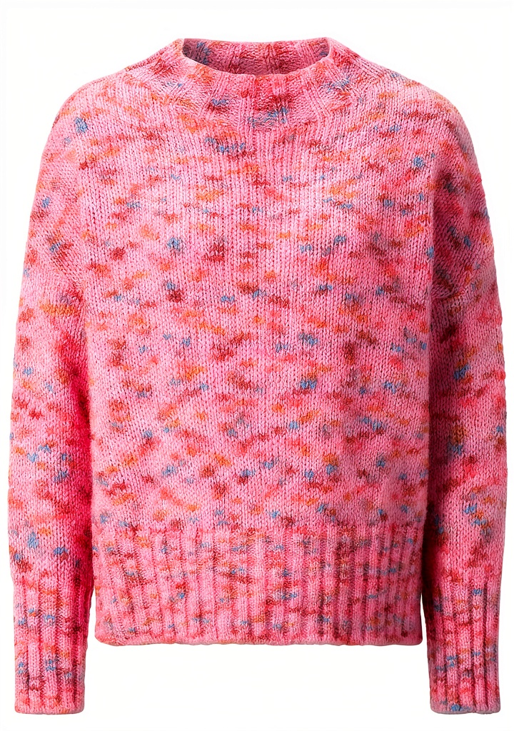 Rich Royal V-Neck Pullover French pink Damen an einer Frau im Homeoffice mit Laptop