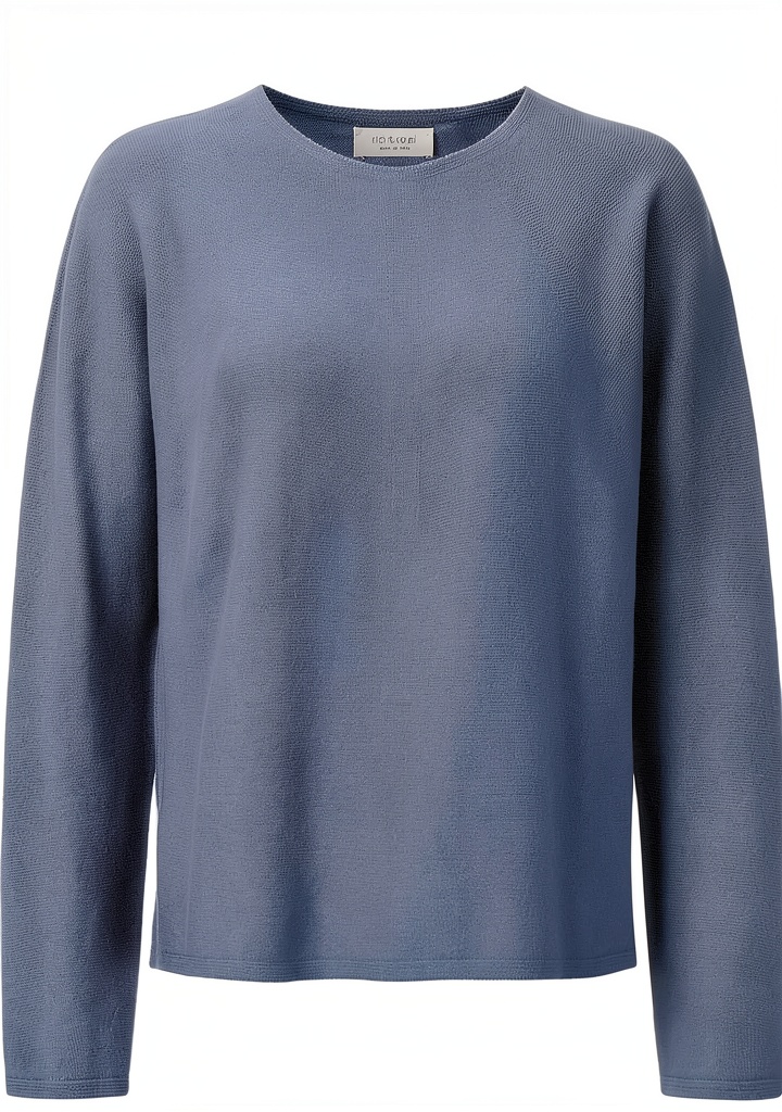 RICHROYAL Feinstrick Pullover in Blau an einer Modellpuppe