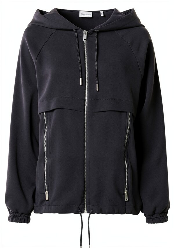 RICH ROYAL Sweatjacke Damen Kapuze Zipper Polyester Blau