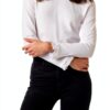 Rich Royal Damen Langarm Shirt Crew Neck Knopfverschluss-1