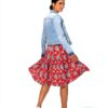 Damenkleid rich&royal Kurzarm Schößchen Rot Sommer-1