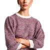 RICHROYAL Bluse Puffärmel Kastiger Schnitt Bordeaux Damen-3