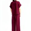 RICHROYAL Damen T-Shirt Oversized Soft Bordeaux-5
