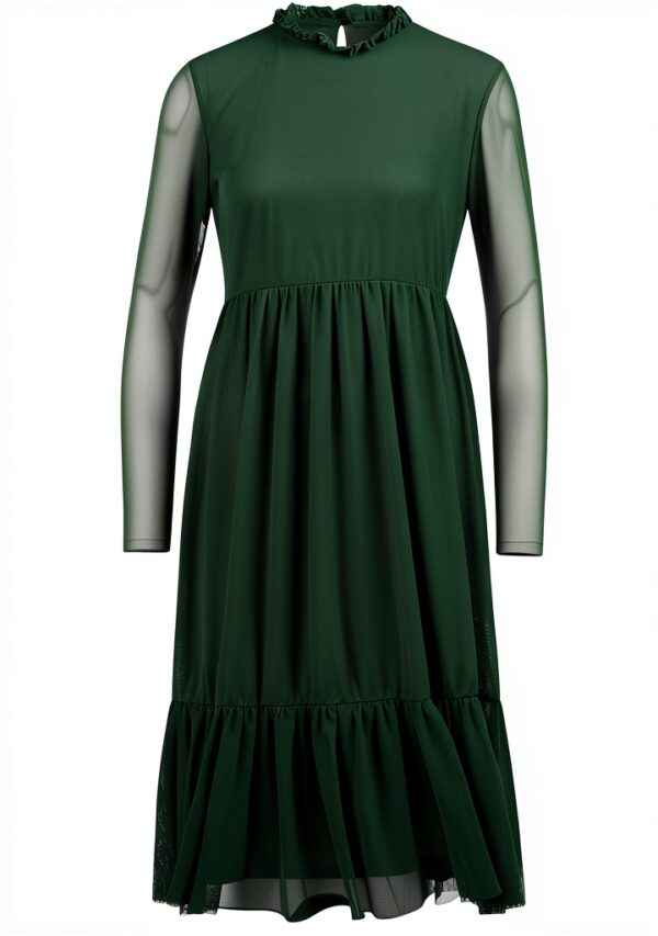 Rich Royal Midikleid Mesh grün Freizeitkleid Damen XL