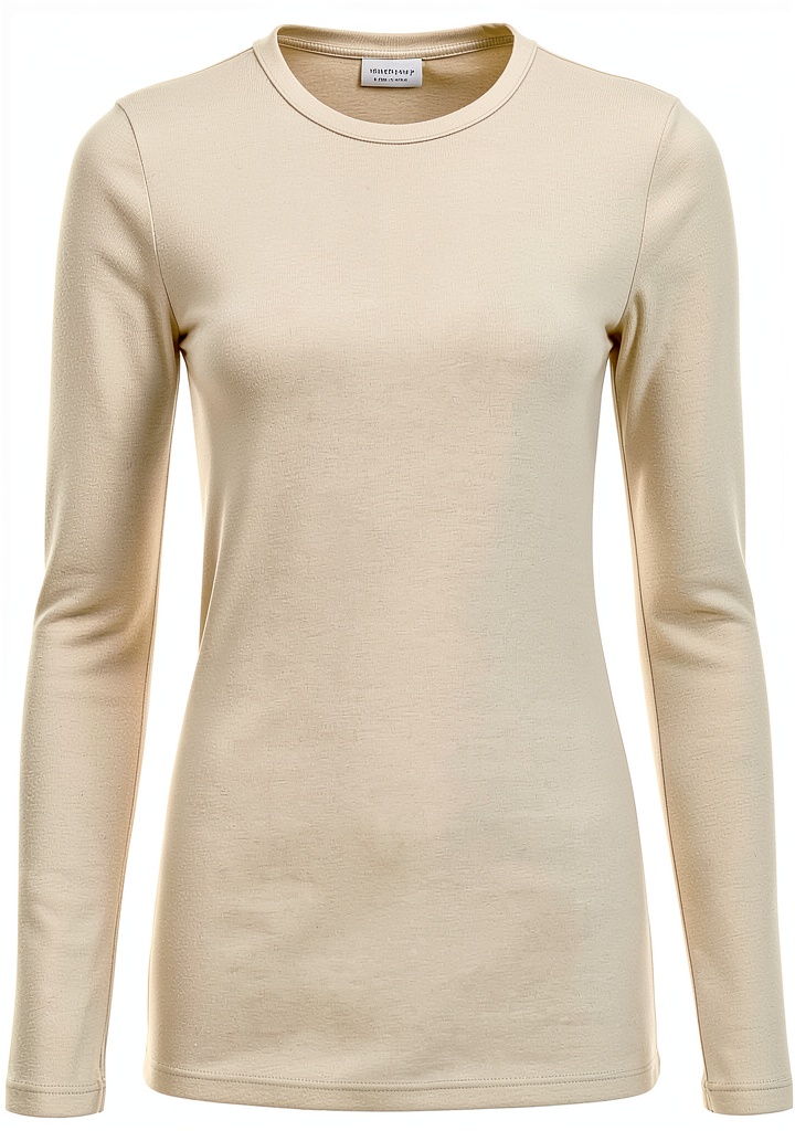 Rich Royal Damen Langarmshirt Offwhite in lässiger Alltagssituation