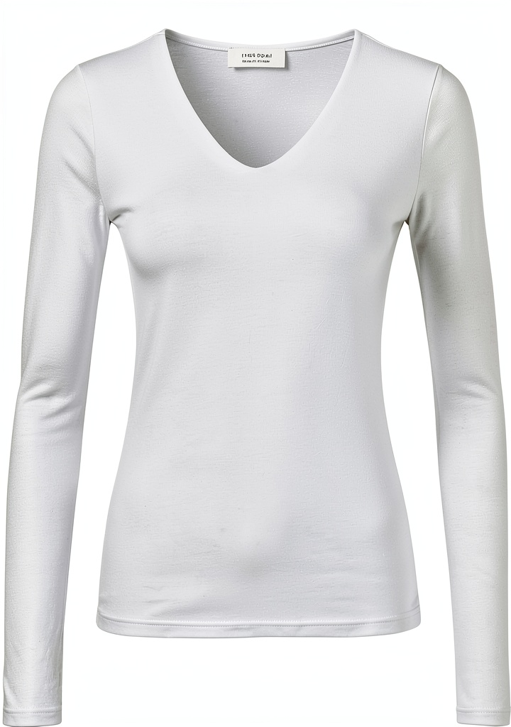 Rich Royal Damen Langarmshirt in Weiß an einer Modellpuppe