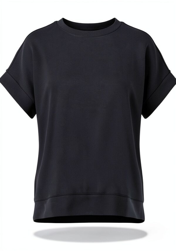 Rich Royal Damen T-Shirt schwarz Modal Baumwolle M