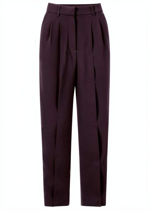 Rich & Royal Cropped Wide Leg Pleated Pants Damen Hose