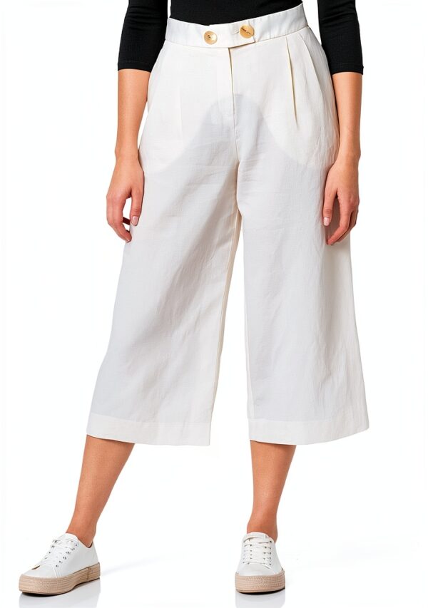 Culotte Pants Damen rich&royal Weiß Normaler Bund Hose