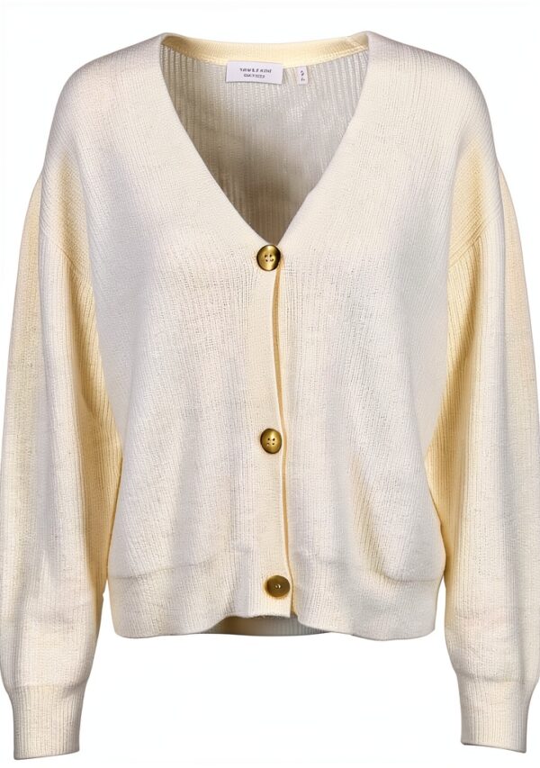 Rich Royal Damen Strickjacke Weiß L Strickjacke Damen