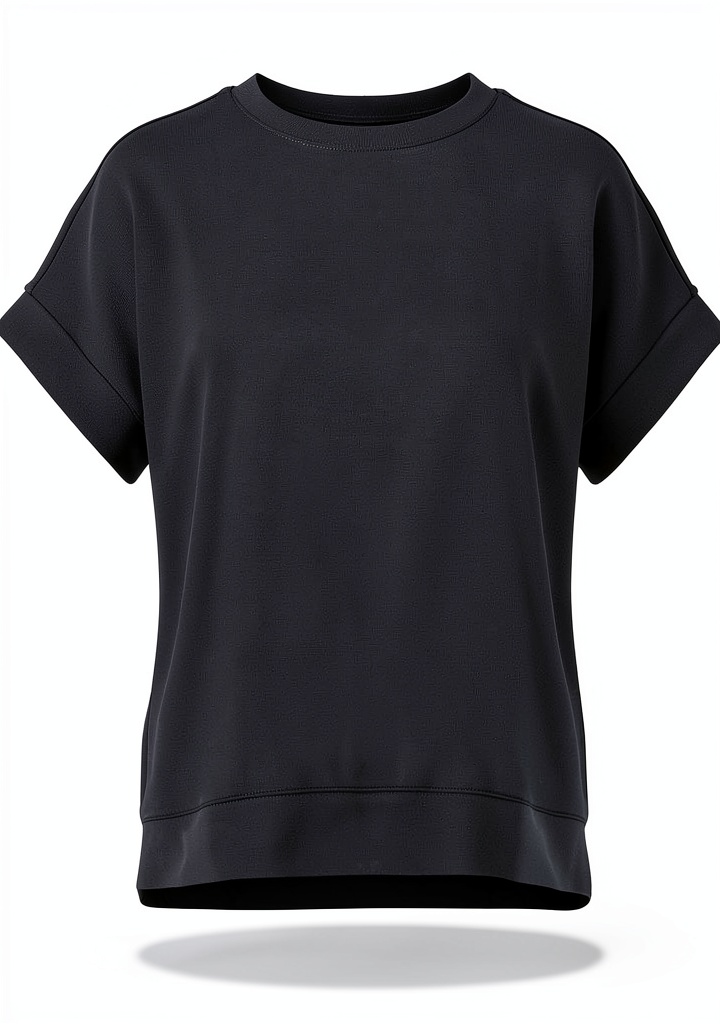Rich Royal Damen T-Shirt schwarz an einer Frau im Alltag