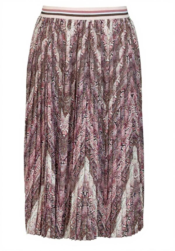 rich&royal Plissee Rock Damen Snake Print Polyester