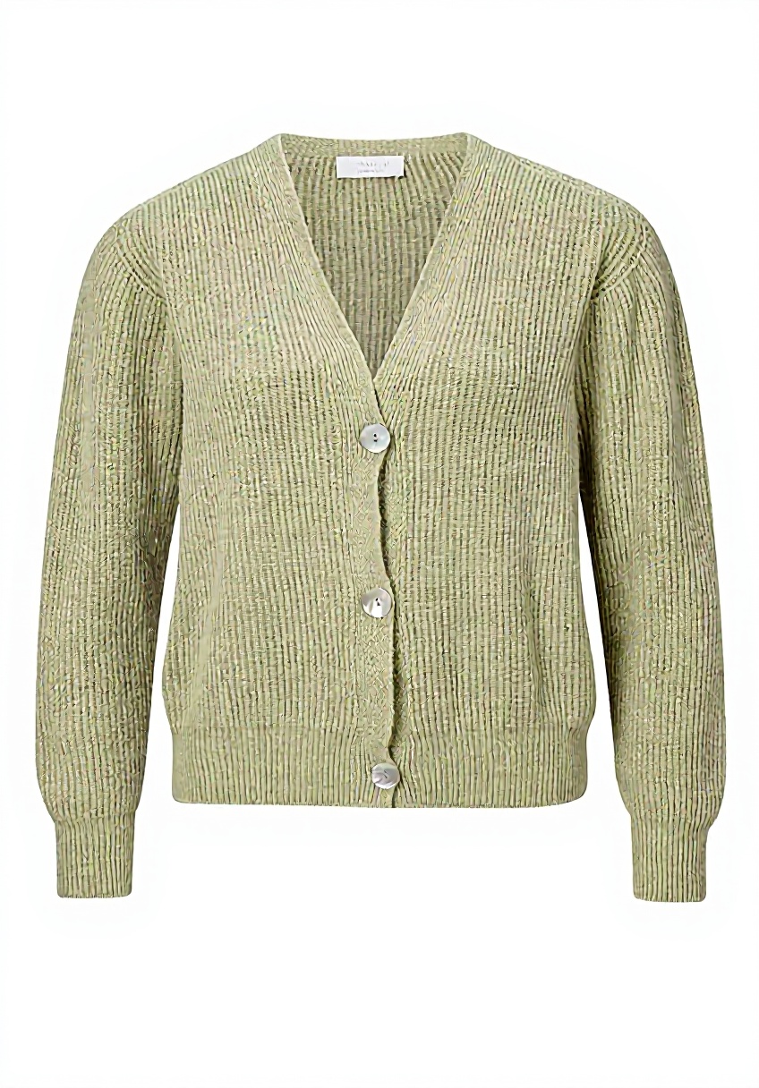 Rich&Royal Damen Strickjacke in Matcha Farbe von vorne