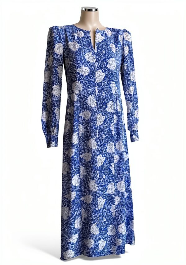 Rich&Royal Midikleid Marina Blue Flowerprint Damen Freizeit