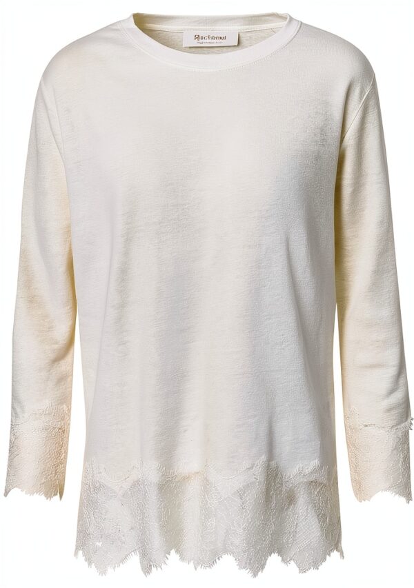 Langarmshirt Damen rich&royal Leinen Knopfverschluss