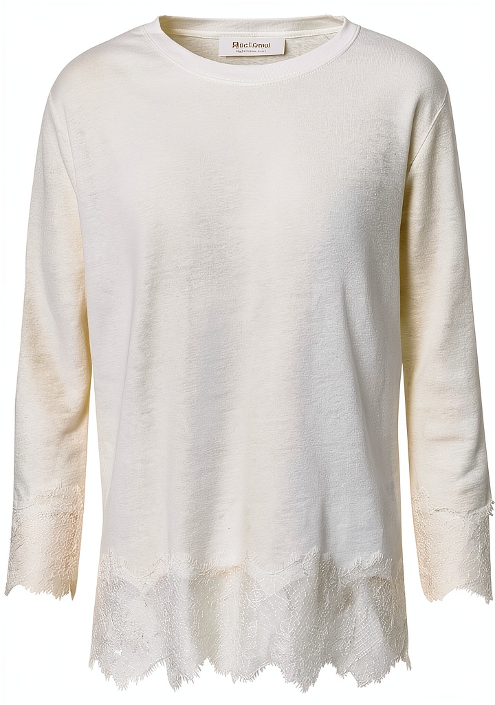 'Rich&royal Damen Langarmshirt in Elfenbein auf Bürostuhl'
