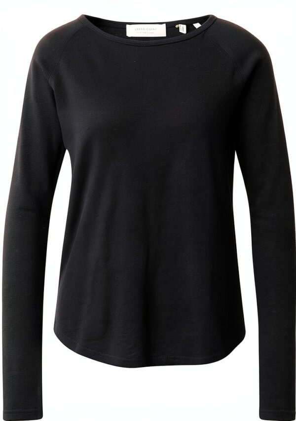 Rich Royal Damen Shirt Langarm Casual T-Shirt Schwarz
