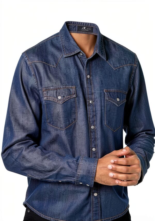 Denim Herrenhemd Amazon Essentials leichtes Shirt-2