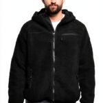 Herren-Teddy-Fleecejacke von Brandit - L, Schwarz-0