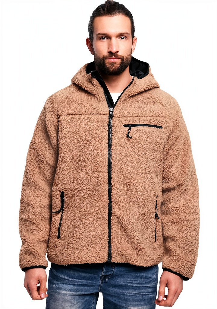 Herrenjacke mit Teddy-Fleece
