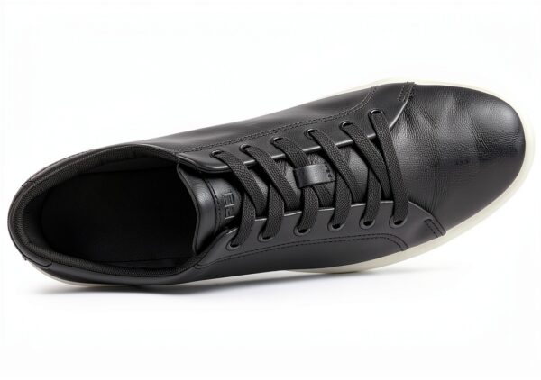 Sperry Herren Sneaker Körniges Schwarz Leinen-4