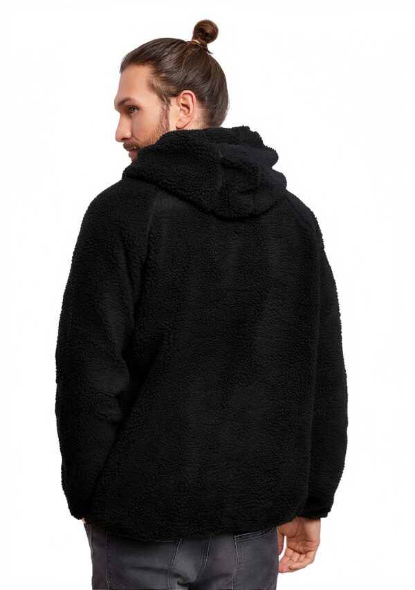 Herren-Teddy-Fleecejacke von Brandit - L, Schwarz-1