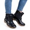 Kinder Schuh STK schwarz Größe 12 mit seitlichem Reißverschluss-1