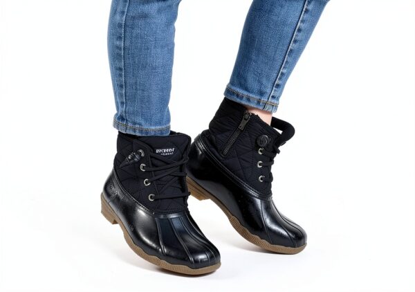 Kinder Schuh STK schwarz Größe 12 mit seitlichem Reißverschluss-1