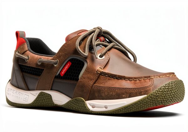 Sperry Sea Kite Sport Moc Herren Wasserschuhe Vollnarbenleder Grau-1