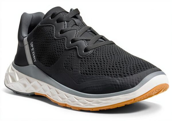 Sperry Herren Sneaker Schwarz Größe 42 EU Schnell trocknendes Mesh-1