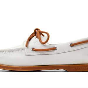 Sperry Herren Bootsschuh Weißes Leder – Handgenäht, OrthoLite Komfort-0