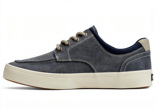 Sperry Herren Sneaker Moc Stripe – Marineblaues Textil, Bootsschuh-0
