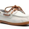 Sperry Herren Bootsschuh Weißes Leder – Handgenäht, OrthoLite Komfort-1