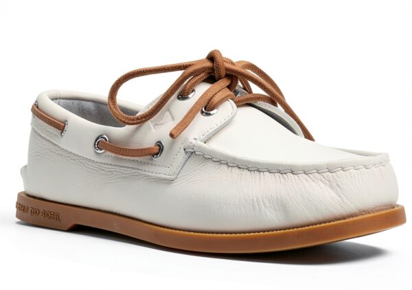 Sperry Herren Bootsschuh Weißes Leder – Handgenäht, OrthoLite Komfort-1