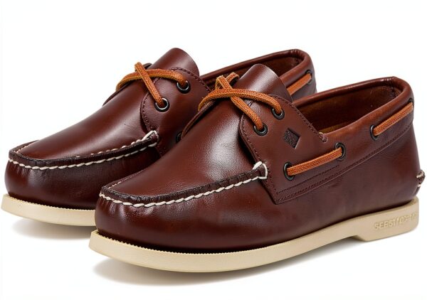 Sperry Herren Bootsschuh 2-Eye Handgenäht Dunkelbraun Größe 45-0